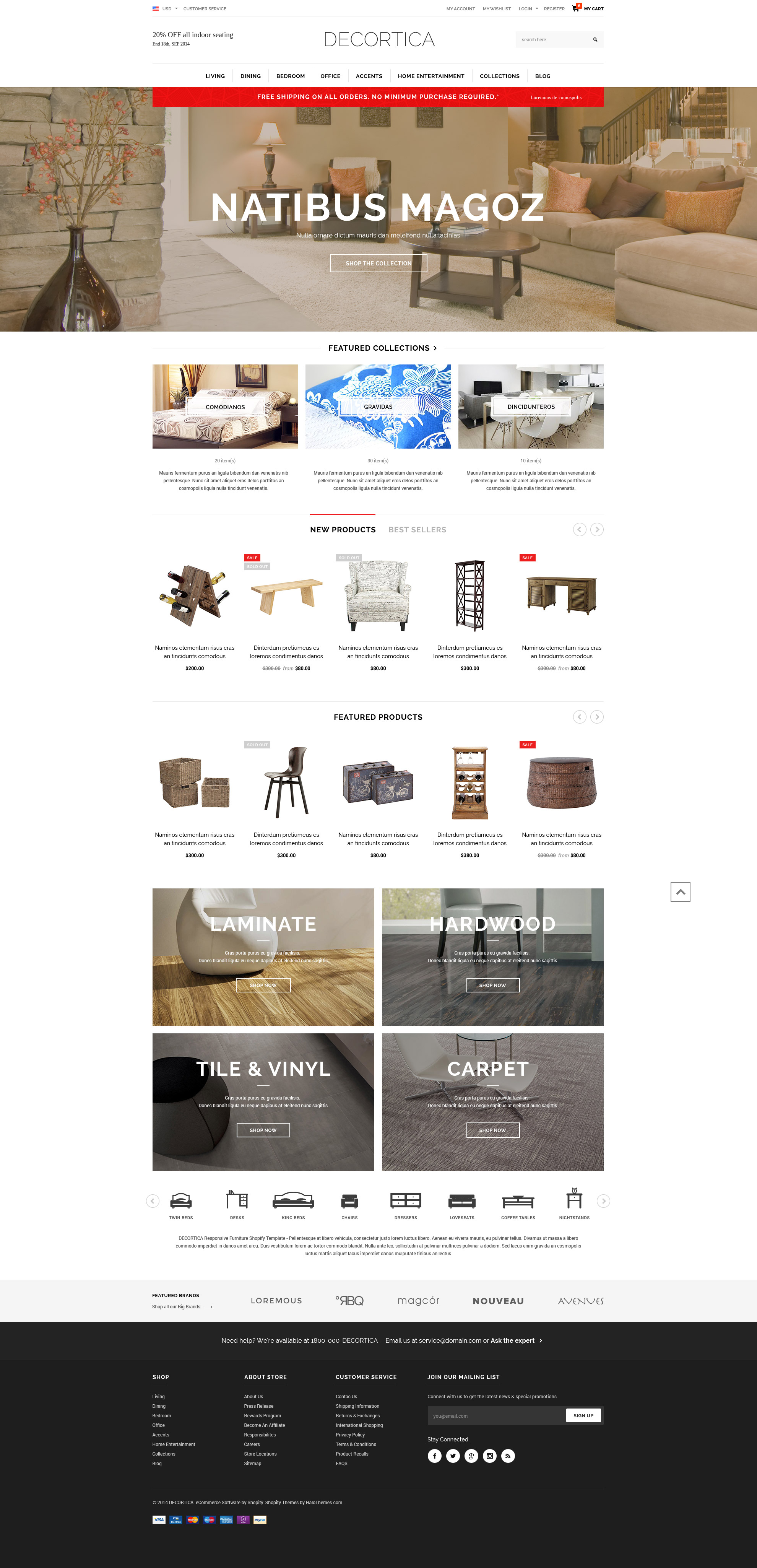 Decortica Responsive Shopify Template Halothemes Com